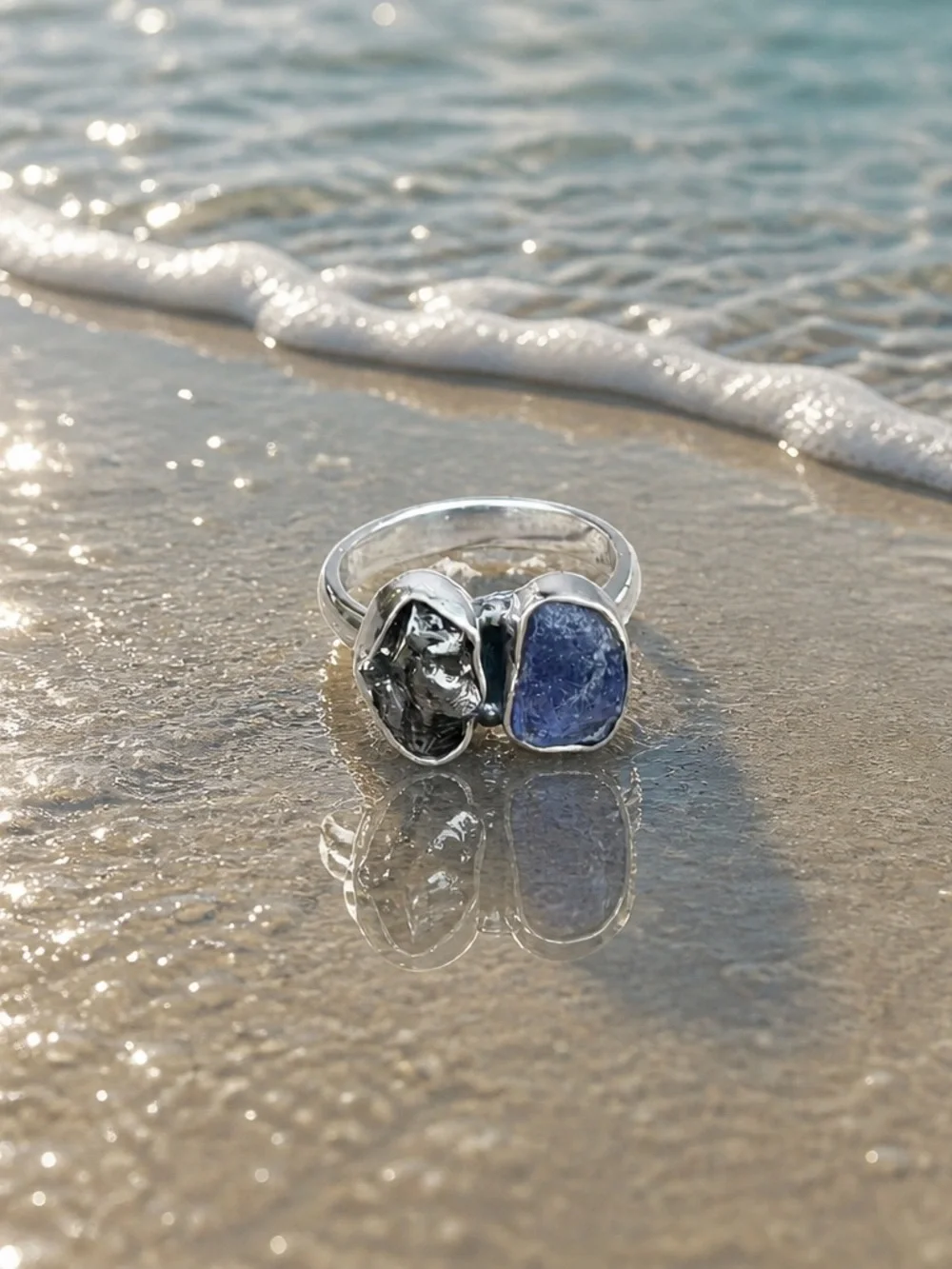 NEW! Tanzanite & Meteorite Ring